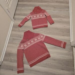Tahari Kids Red and White Holiday Sweater Unisex Size 3T